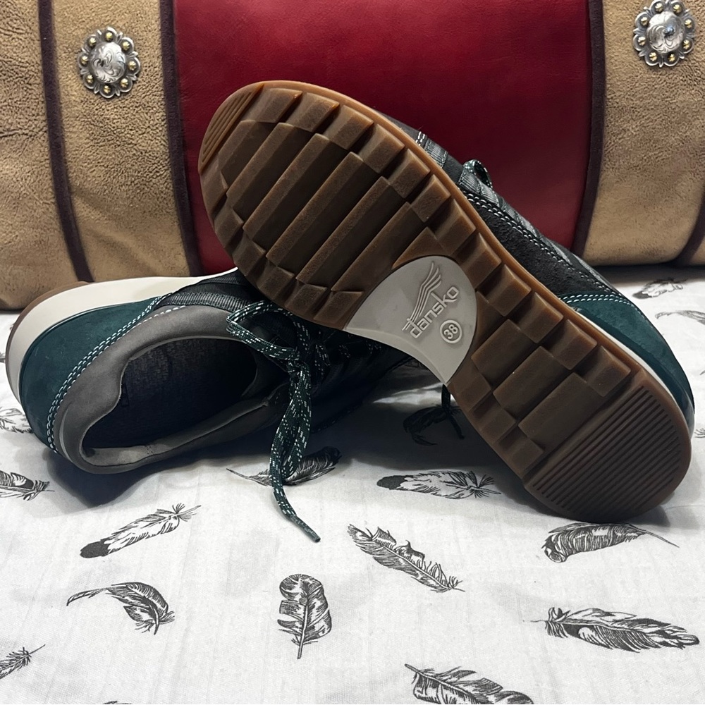 Dansko ‘Gabi’ Water Resistant Casual Sneakers Charcoal/Green EU 38 US 7.5 - Picture 12 of 12